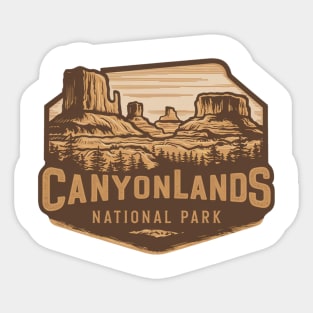 Retro Canyonlands National Park Emblem Sticker